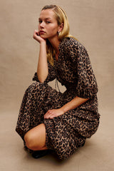 Caterıne Elbise - Kahverengi Nala