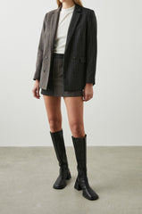 Cody Blazer - Çizgili Ekoseli Karışım