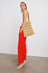 Leon Crop Pantolon - Kiraz