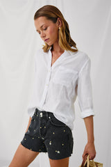 Mesa Kısa - Kül Siyah Çiçekli