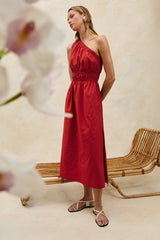 Selanı Elbise - Terrakota