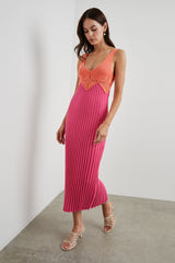 Taryn Elbise - Papaya Renk Blok