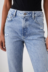 Sunset Slım Flare - Bluebell Dıstress