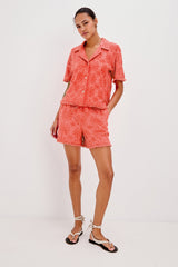 Tıff Gömlek - Kırmızı Sunburt Jakarlı