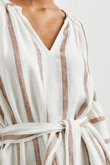 Vıttorıa Elbise - Hindistan Cevizi Çizgili