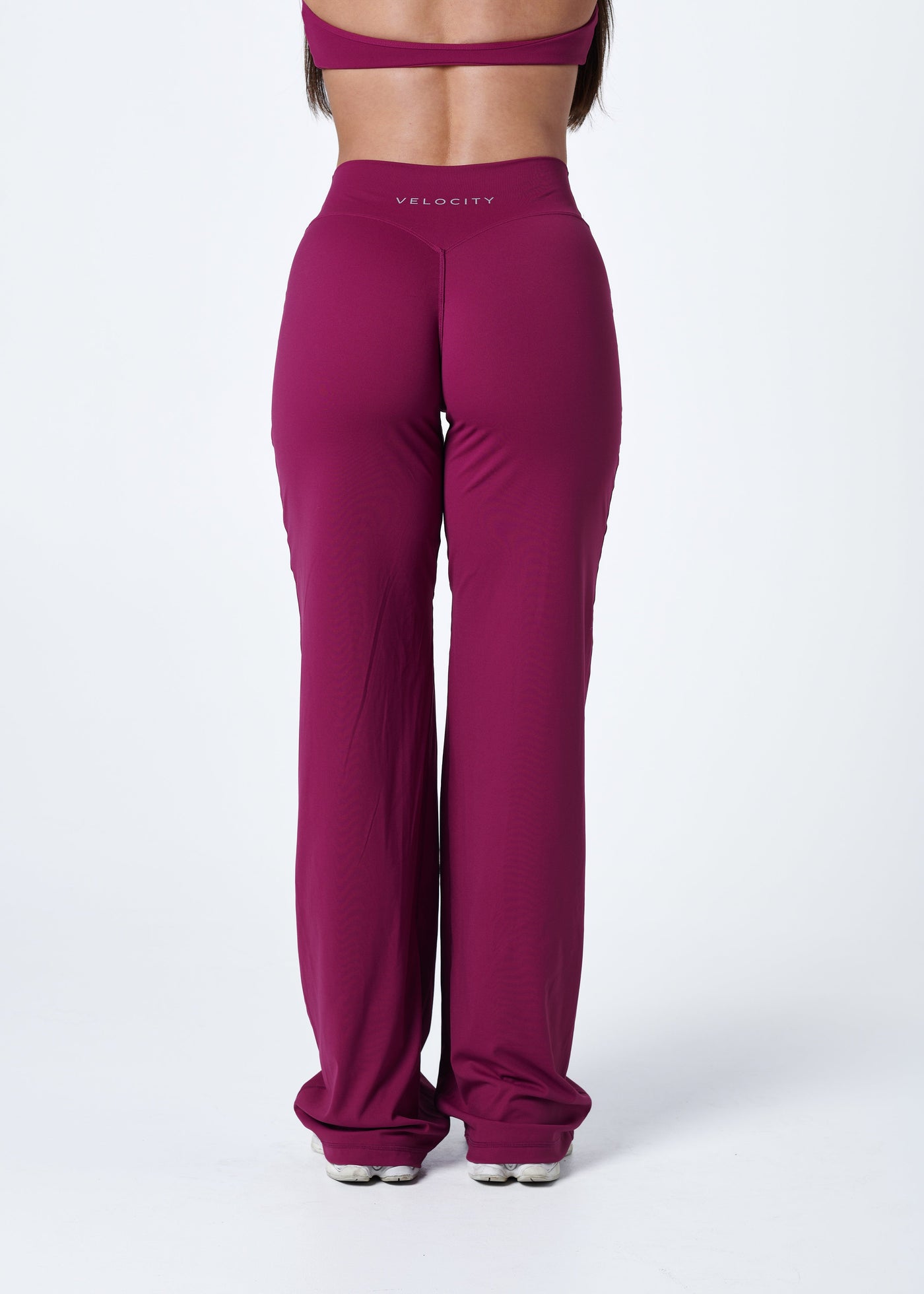 Düz Paçalı Pantolon - Berry