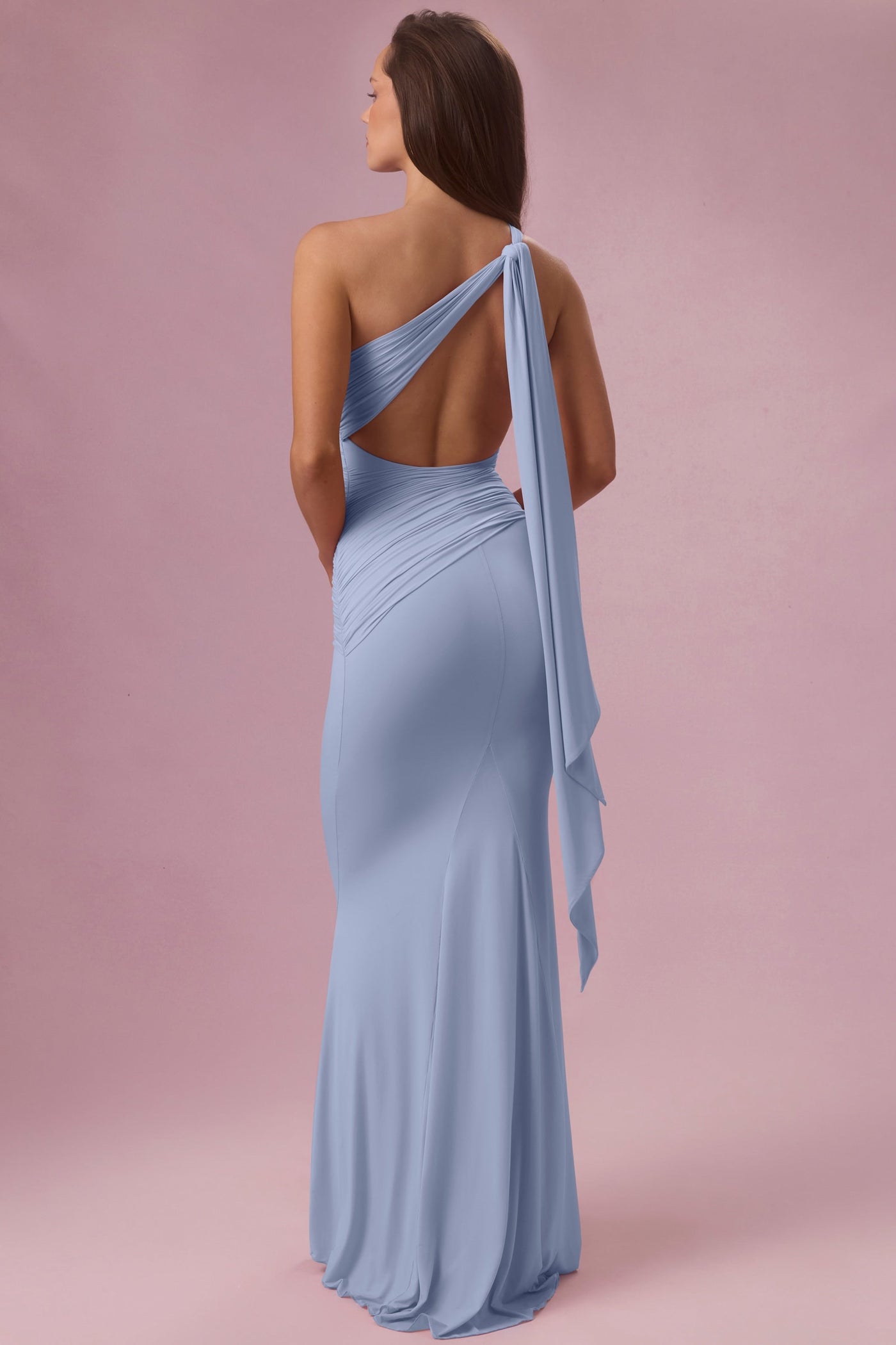 Pudra Mavisi Premium Jersey Nedime Elbisesi