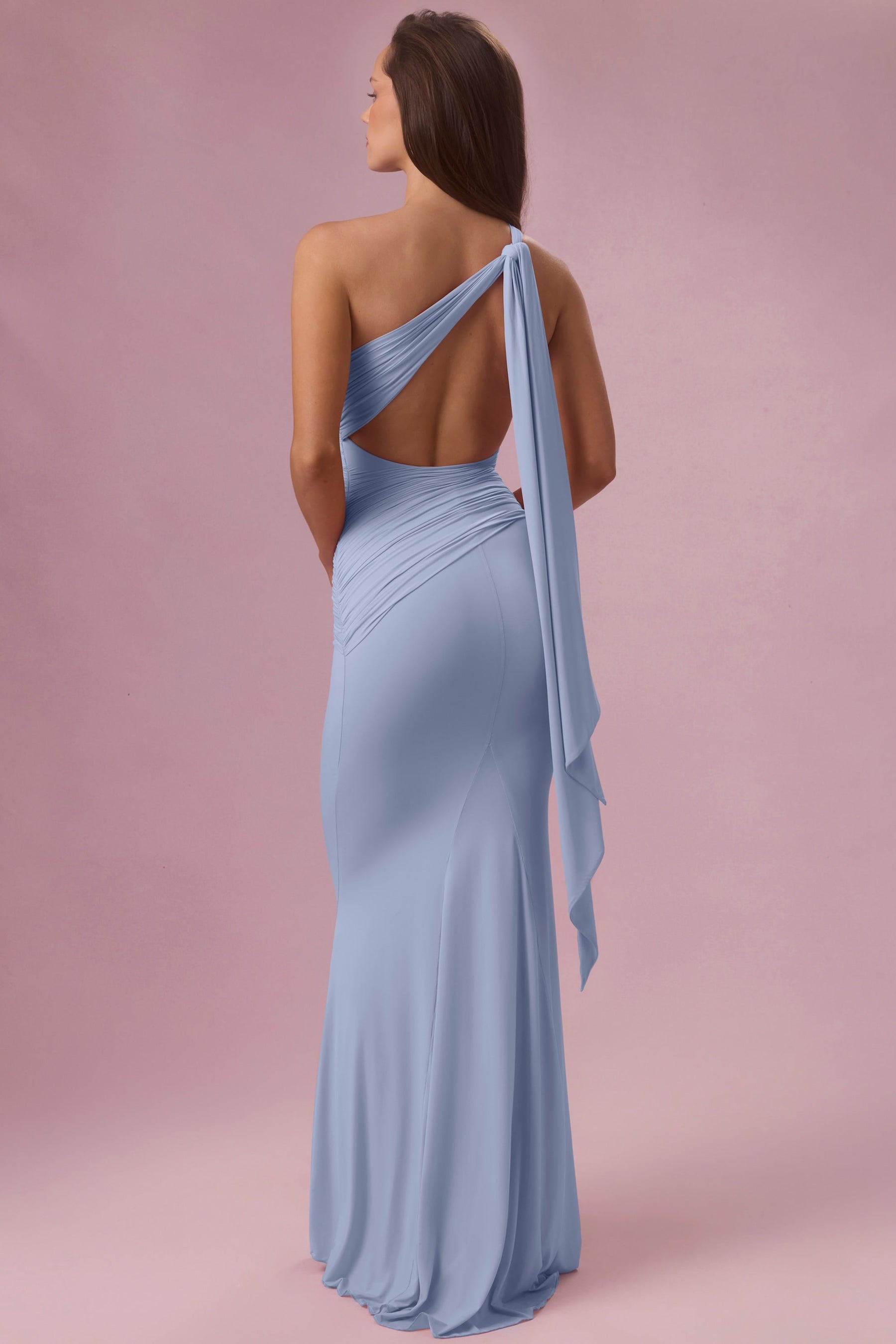Pudra Mavisi Premium Jersey Nedime Elbisesi