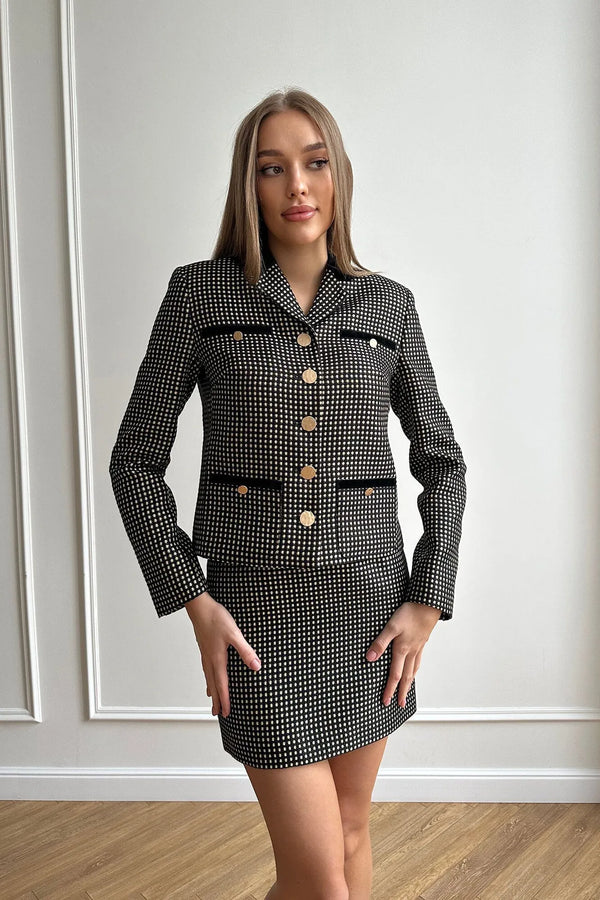 Ekose Tweed Mini Etek