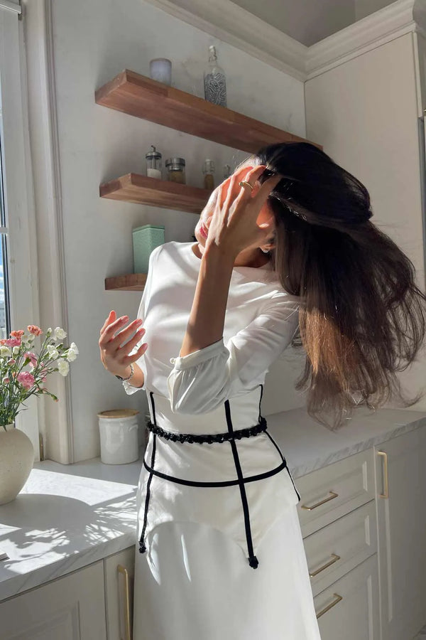 Kenarlı Yüksek Bel Kemer