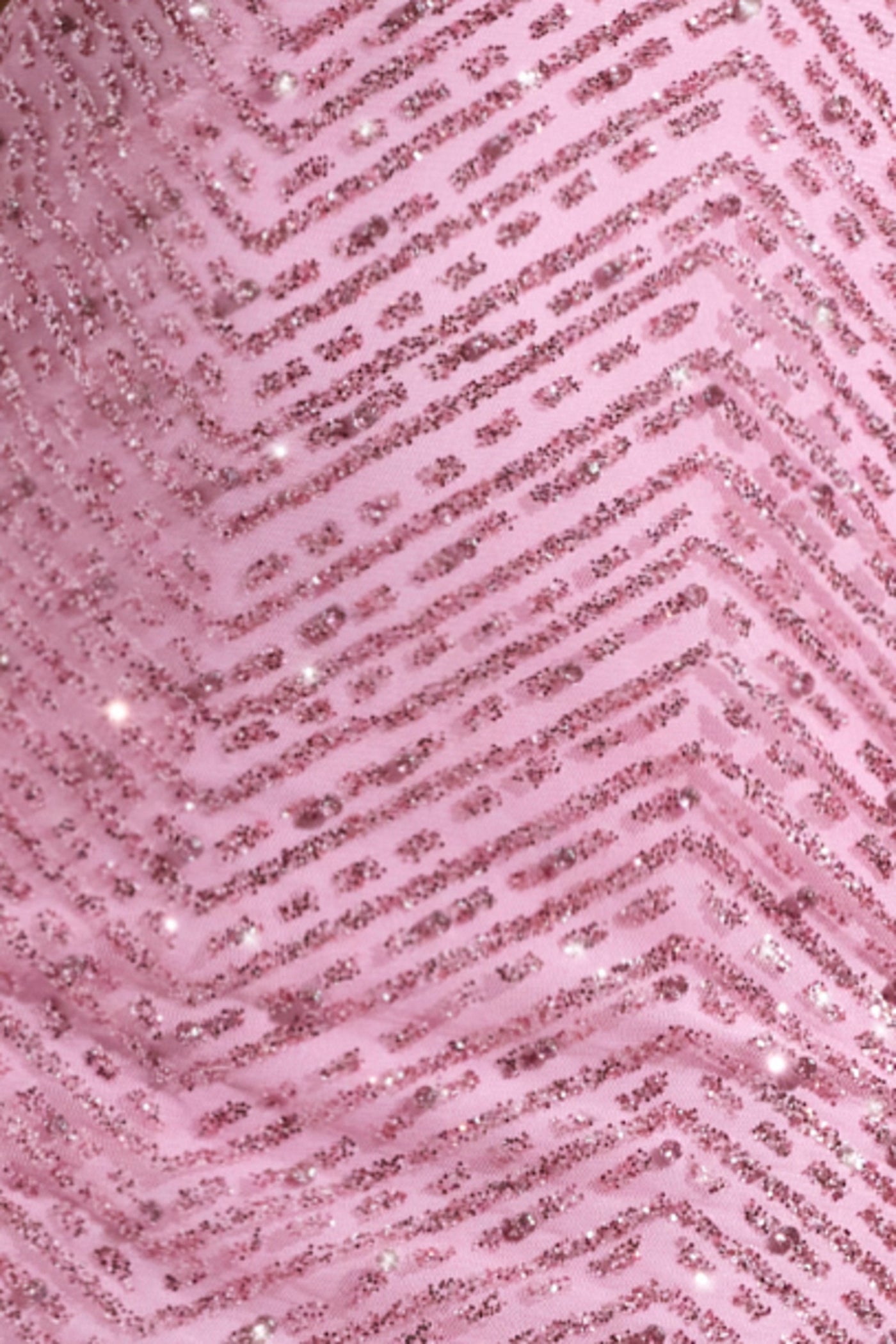 Pembe Renkli, İşlemeli, Balıkçı Yakalı Maksi Elbise
