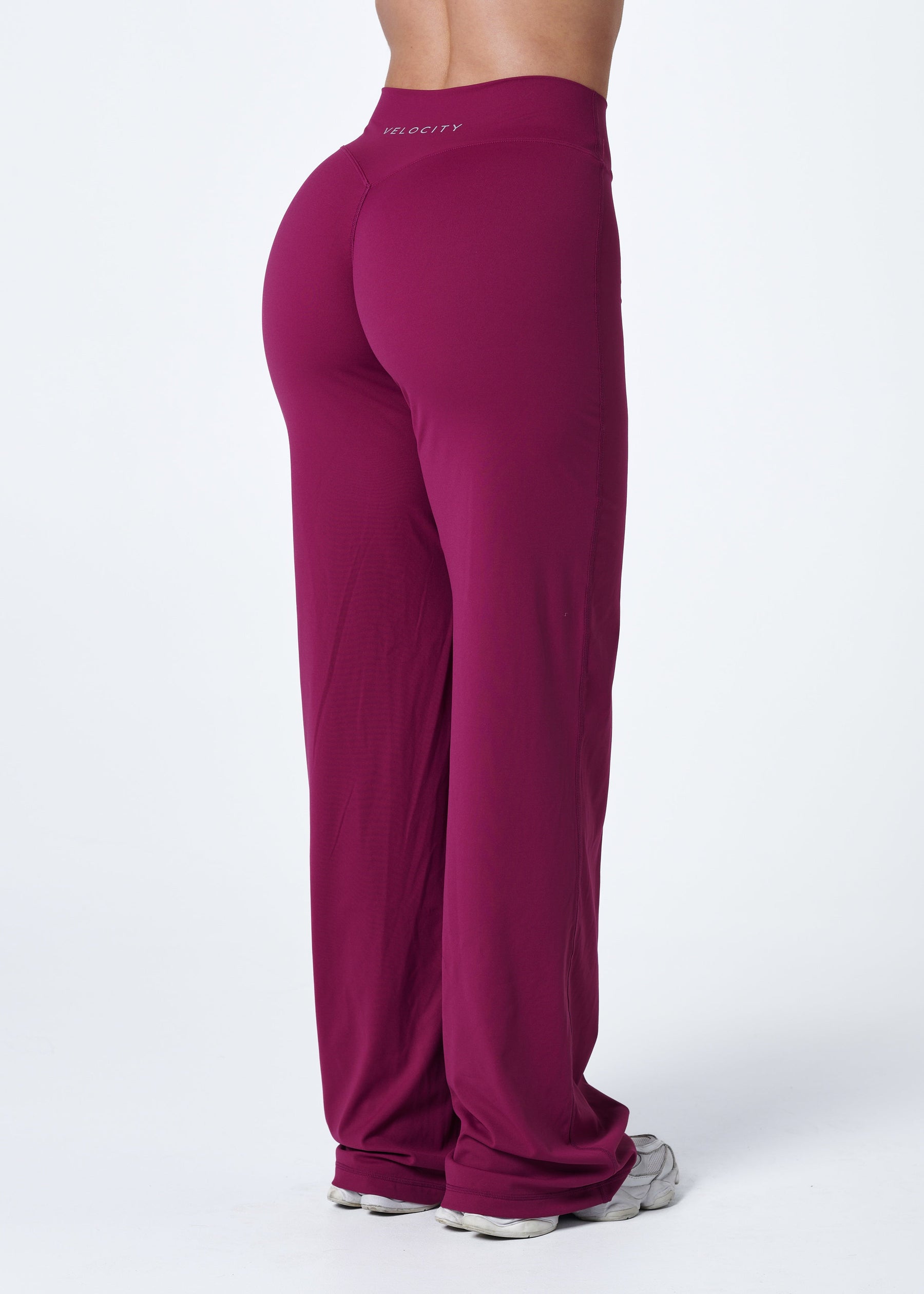Düz Paçalı Pantolon - Berry