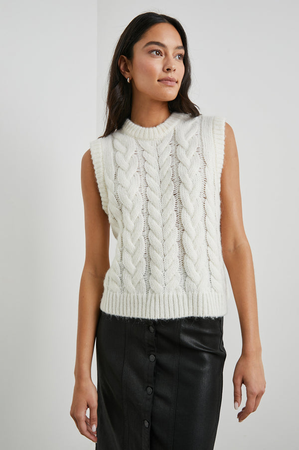Alexıs Sweater Vest - Fildişi