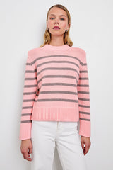 Alıse Sweater - Pembe Melanj Çizgili