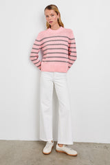 Alıse Sweater - Pembe Melanj Çizgili