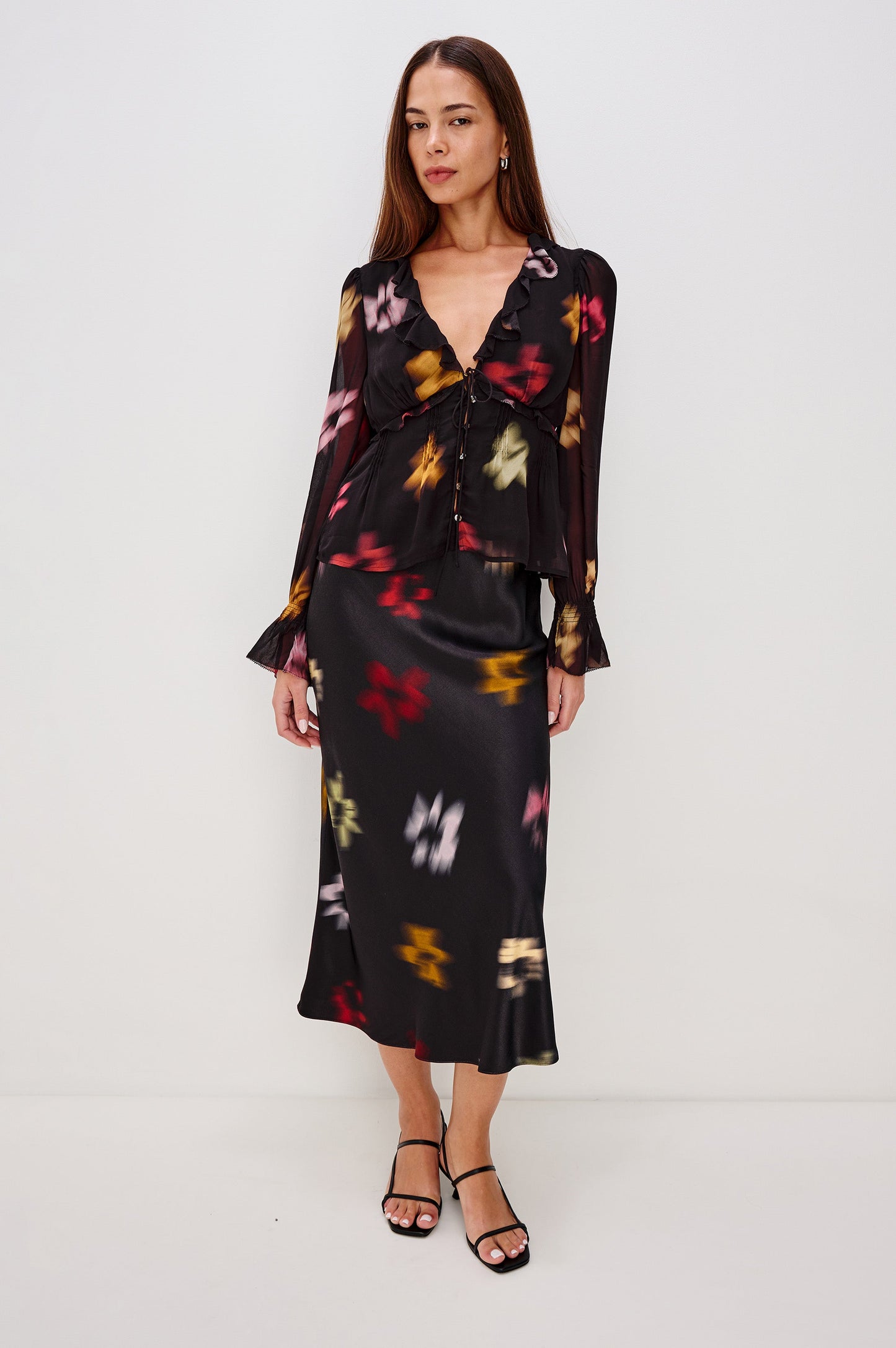 Alixa Üst - Oniks Bulanik Çiçekli