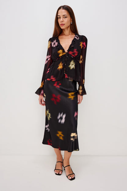 Alixa Üst - Oniks Bulanik Çiçekli