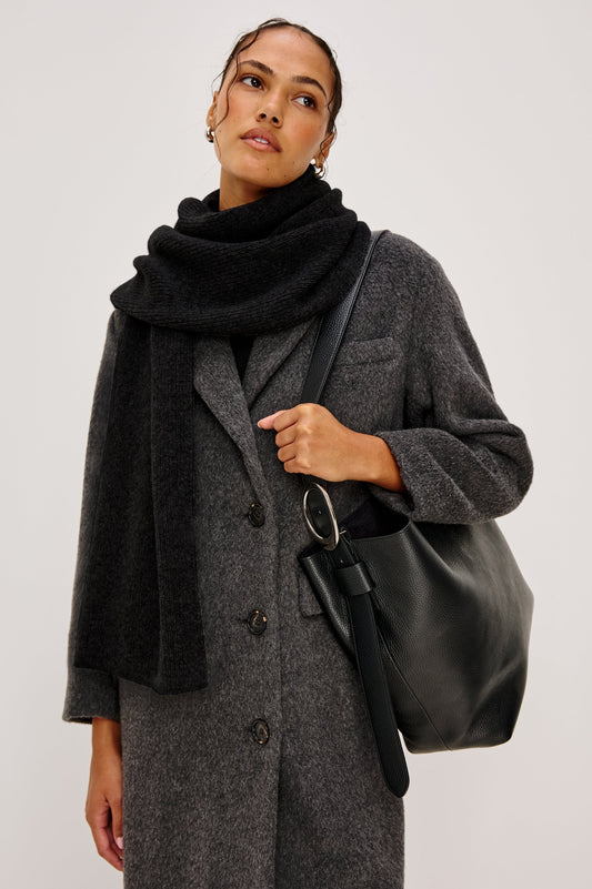 Alpler Kaşmir İpek Eşarp - Siyah