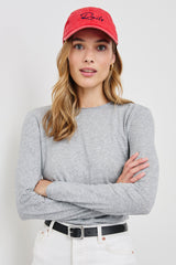 Yıldönümü Beyzbol Şapkası - Yıkanmış Kırmızı