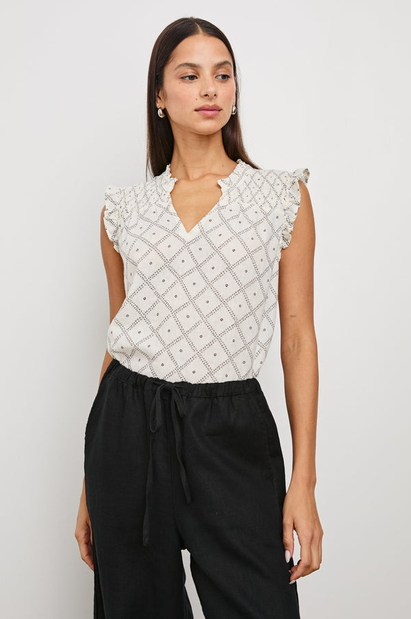 Arlene Top - Ivory Zanzıbar