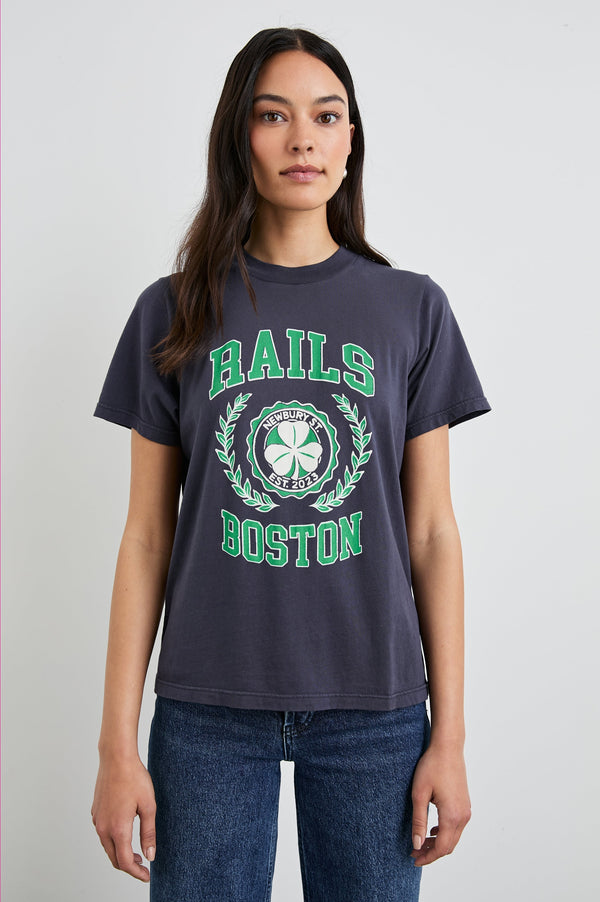 Erkek Arkadaş Tişörtü - Raıls Boston Navy