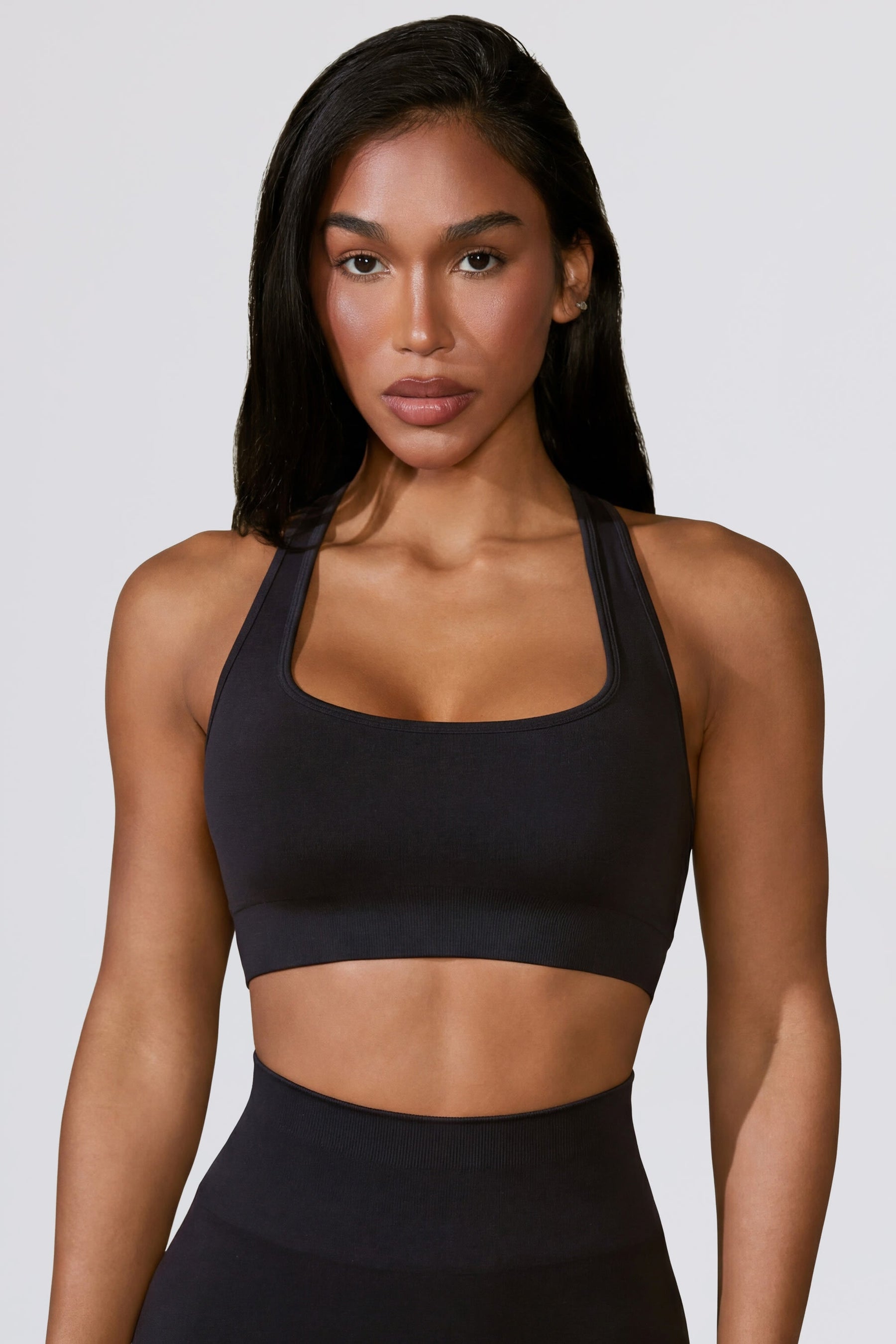 Cut Out Define Luxe Spor Sütyeni, Siyah