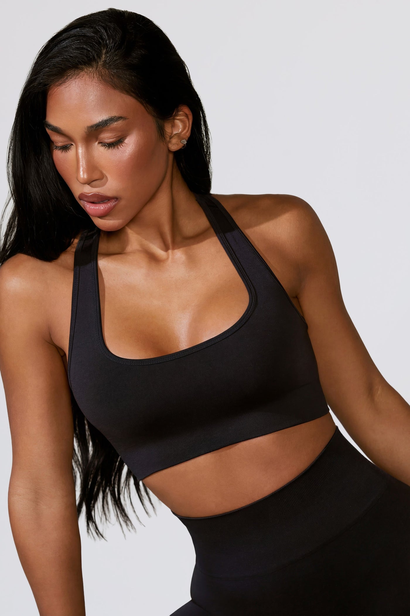 Cut Out Define Luxe Spor Sütyeni, Siyah