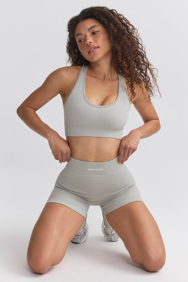 Flexirib Racerback Spor Sütyeni Gri