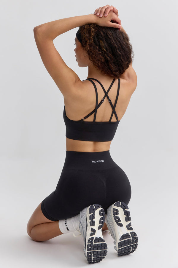 Define Luxe Askılı Spor Sütyeni Jet Siyah