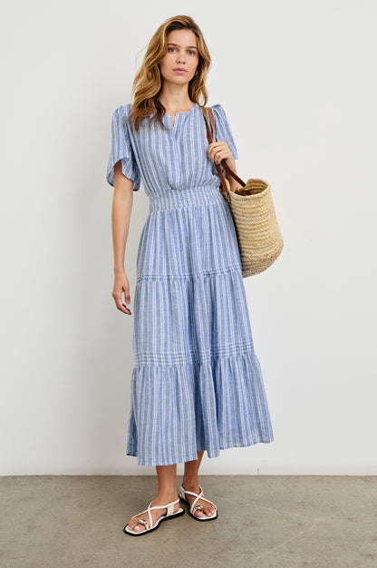 Cannes Elbisesi - Göl Manzarali Çizgili