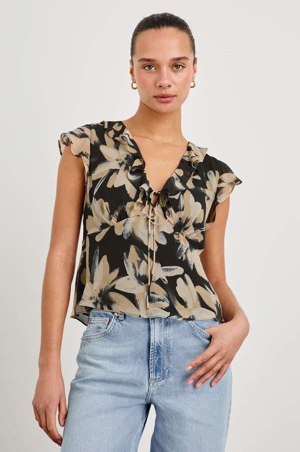 Carmıne Top - Charcoal Lıly