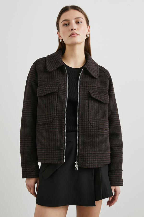 Cheyenne Ceket - Espresso Houndstooth