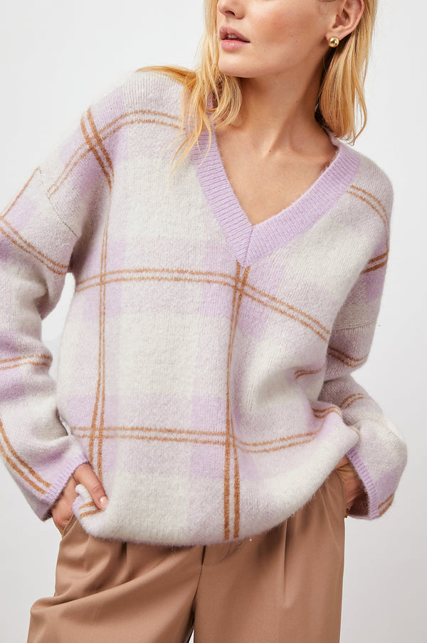 Colleen Sweater - Leylak Ekoseli