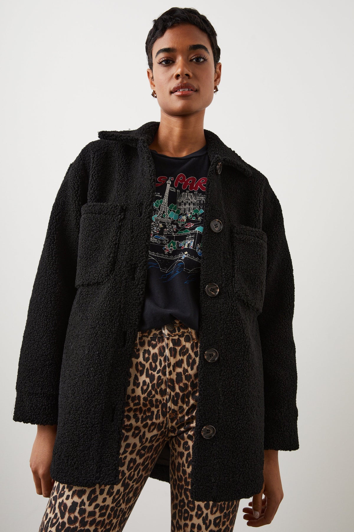 Connıe Gömlek Ceket - Siyah Ayı