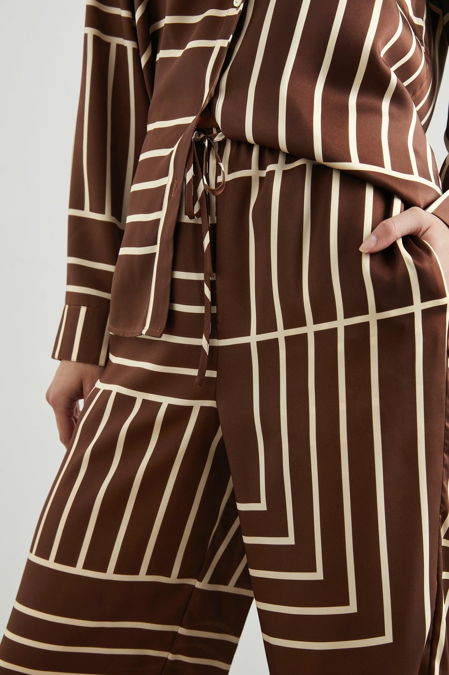 Damani Pant - Kahverengi Çizgi Sanati