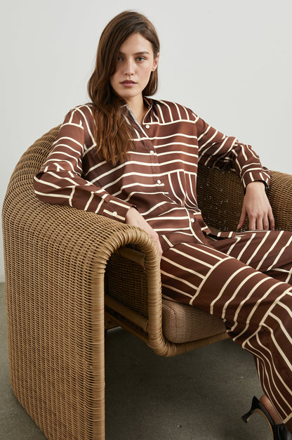 Damani Pant - Kahverengi Çizgi Sanati