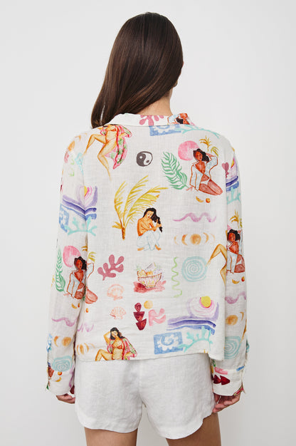 Elm Gömlek - Fildişi Renkli Bayan Mayo