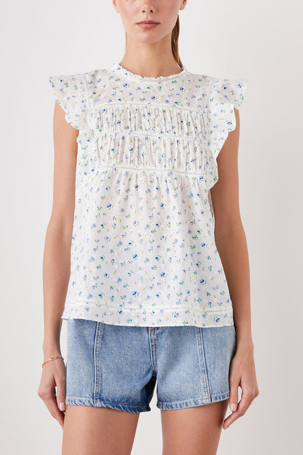 Fılomena Top - Bluebell Eyelet