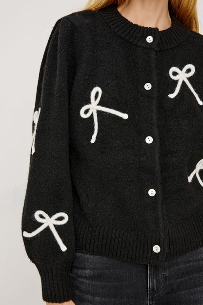 Francesca Cardigan - Siyah Fildişi