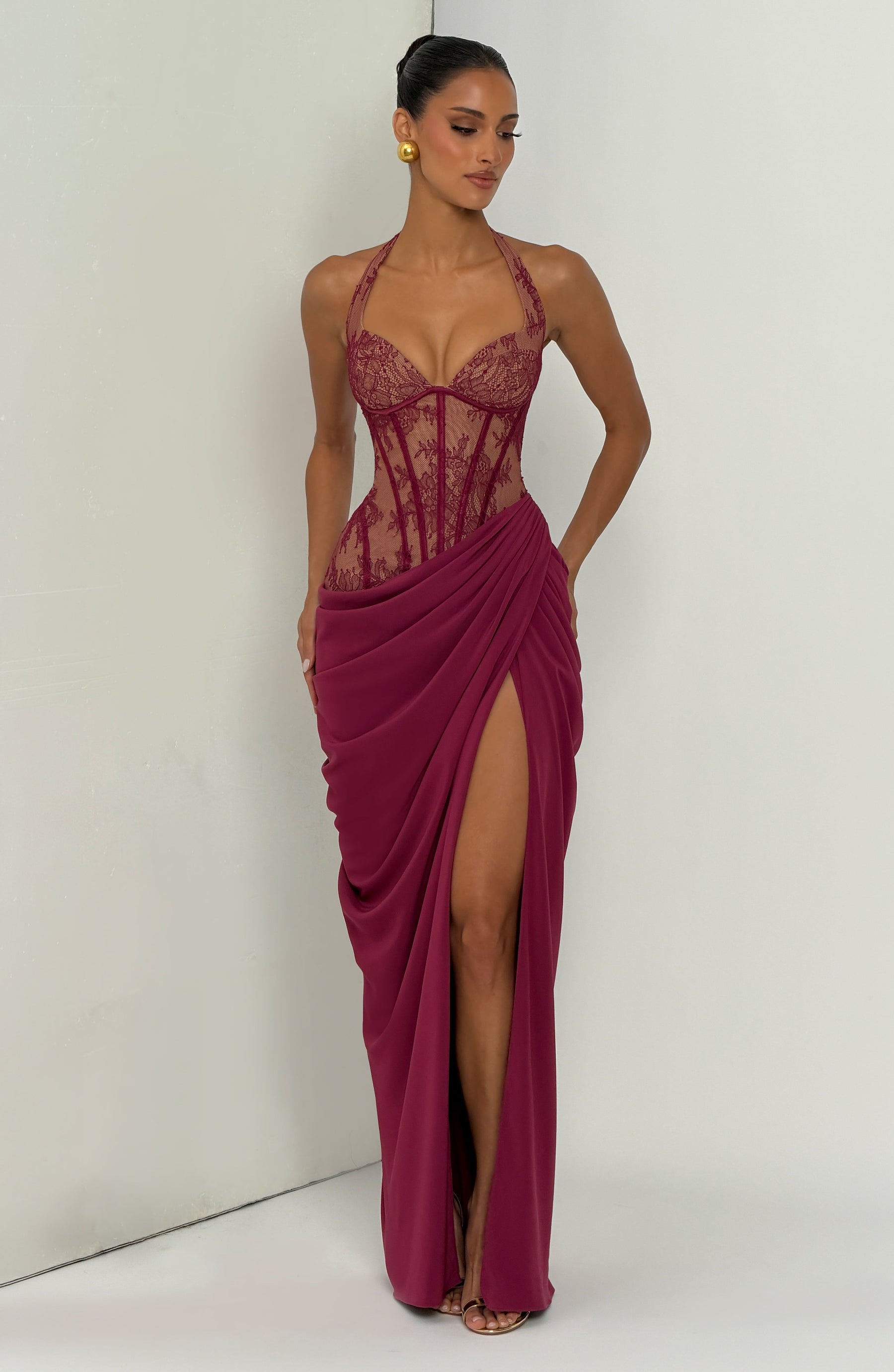 Bonita Maxi Elbise - Mulberry