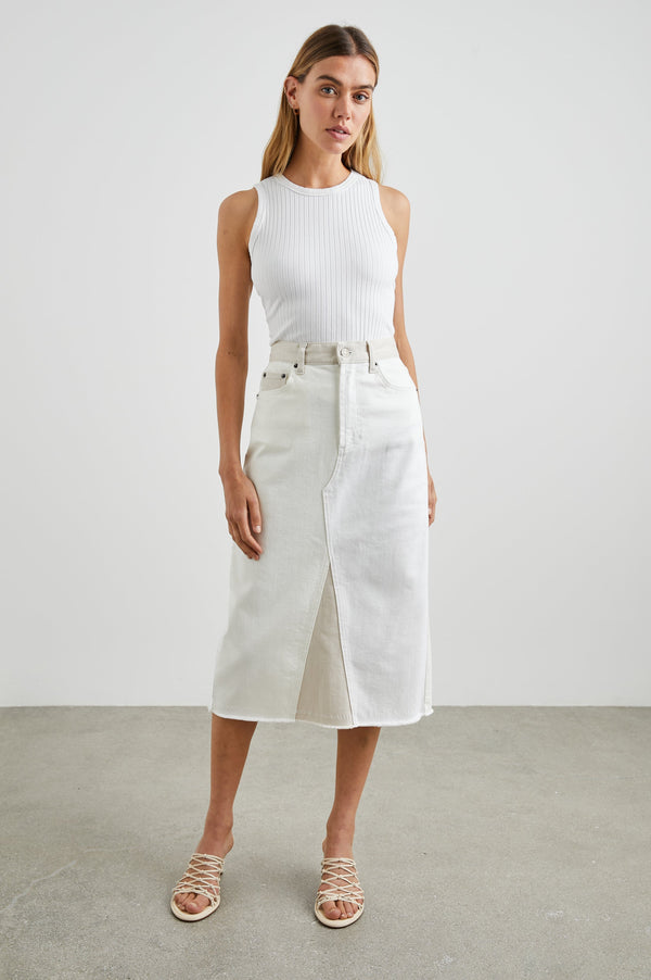 Hıghland Etek - Ekru Patchwork