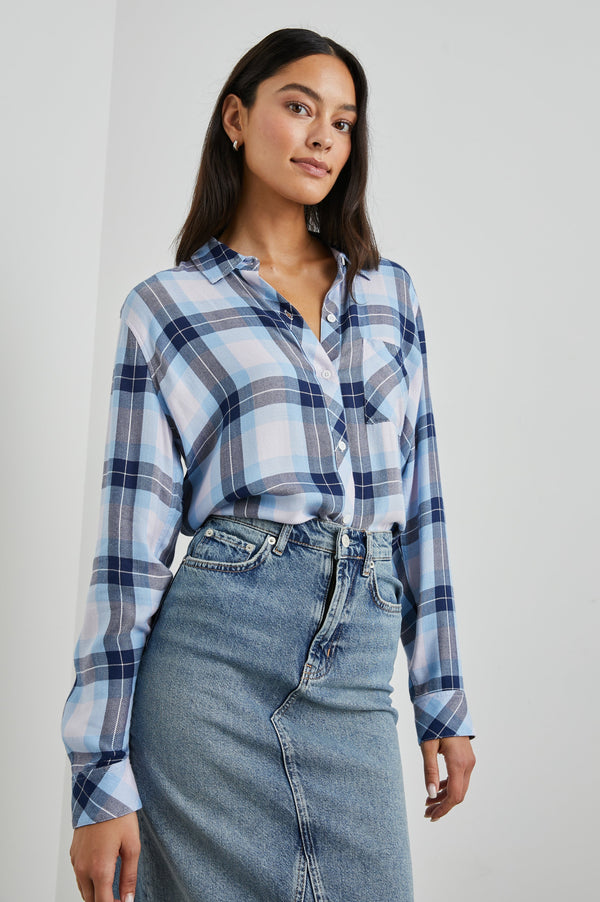 Hunter Gömlek - Leylak Kristal Lacivert