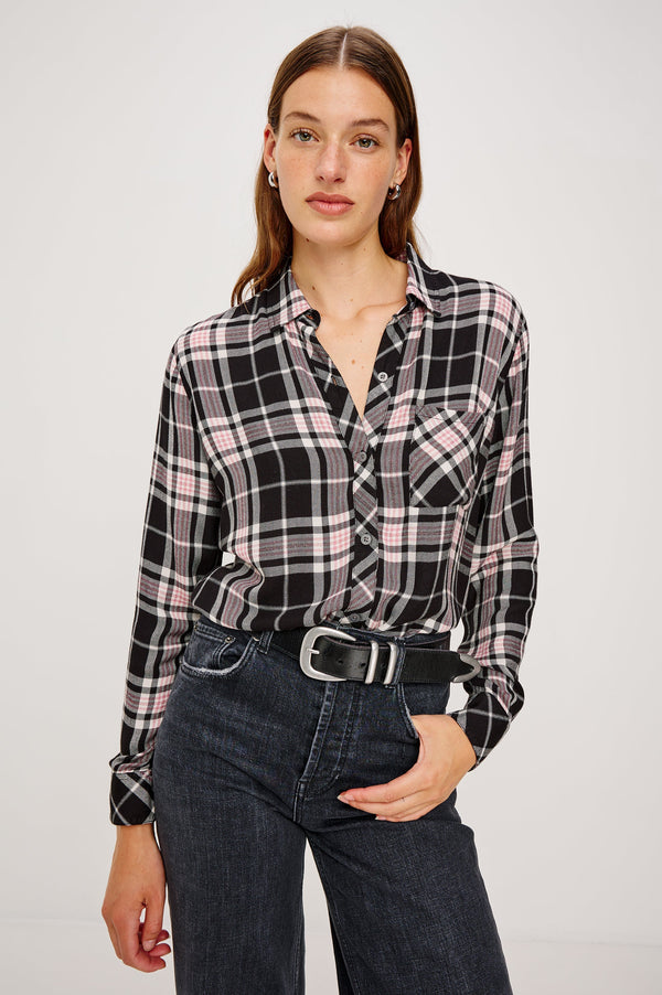 Hunter Gömlek - Oniks Gül Altın Lurex