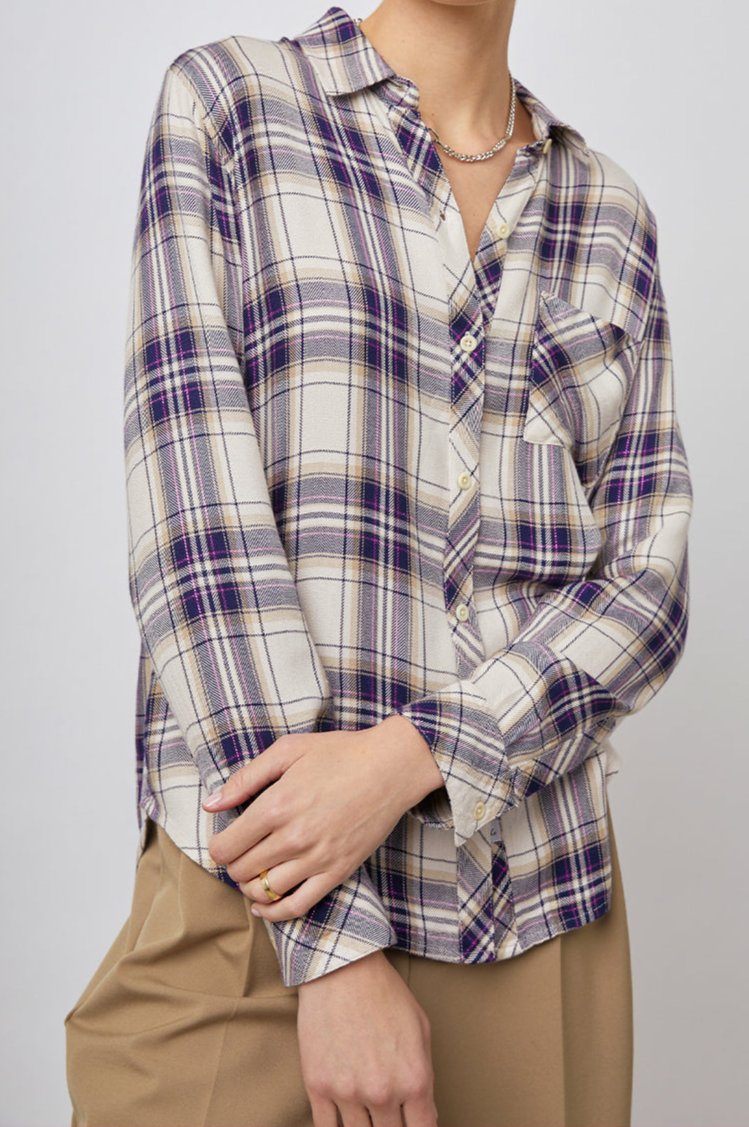 Avci Gömleği - Taş Lacivert Fuşya