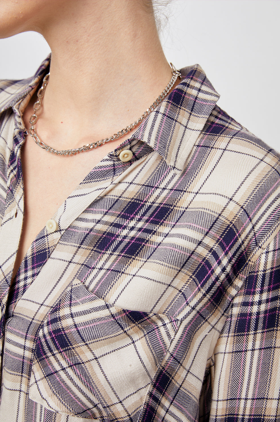 Avci Gömleği - Taş Lacivert Fuşya