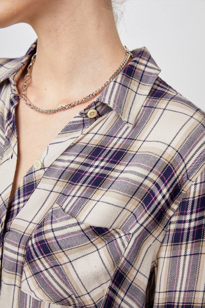 Avci Gömleği - Taş Lacivert Fuşya