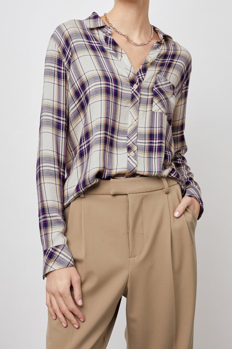 Avci Gömleği - Taş Lacivert Fuşya