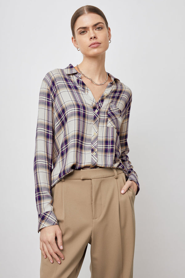 Hunter Gömlek - Taş Laciverti Fuşya