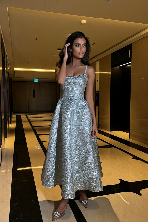 Jakarlı Dar Korse Büstiyer Elbise