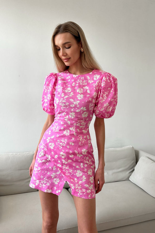 Kısa Kollu Sarma Mini Elbise